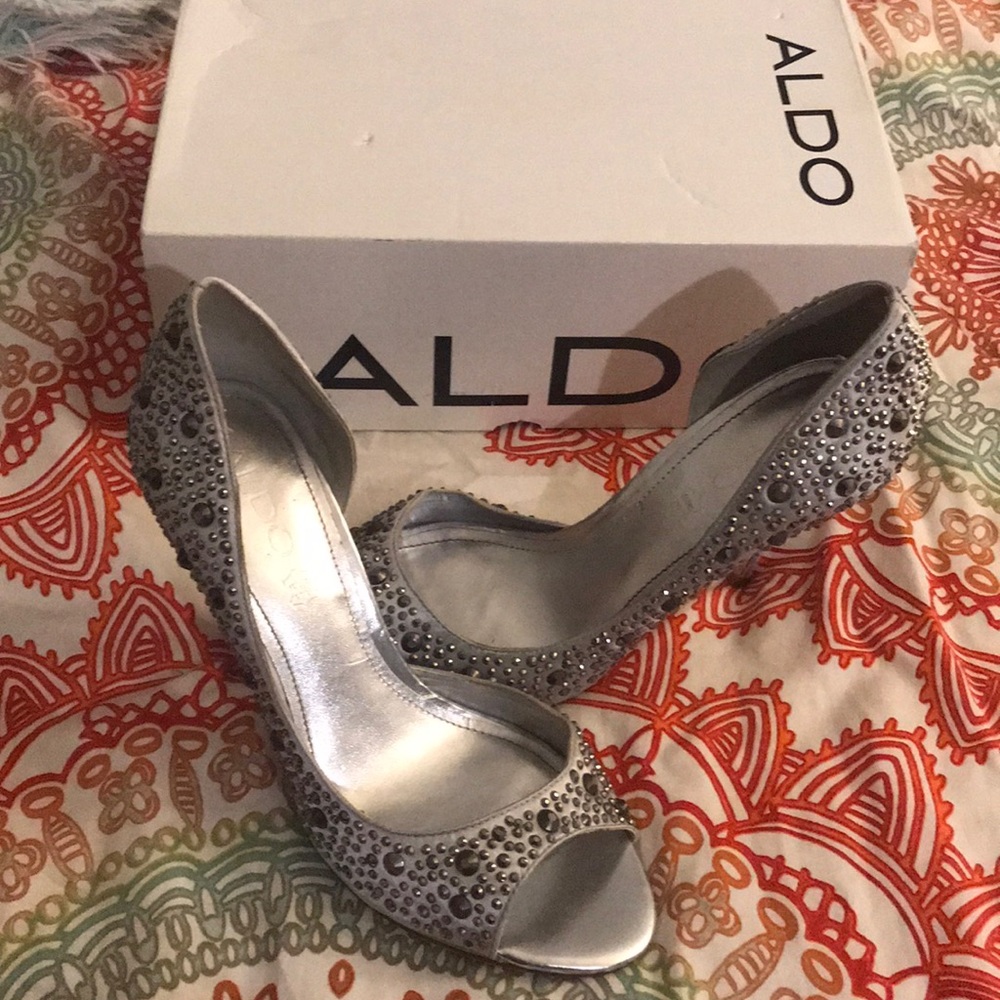 Silver Aldo Evening Shoes